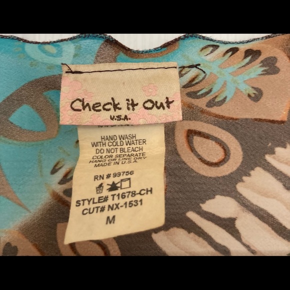 Check It Out Brand Crop Top with front tie - Picture 3 of 3